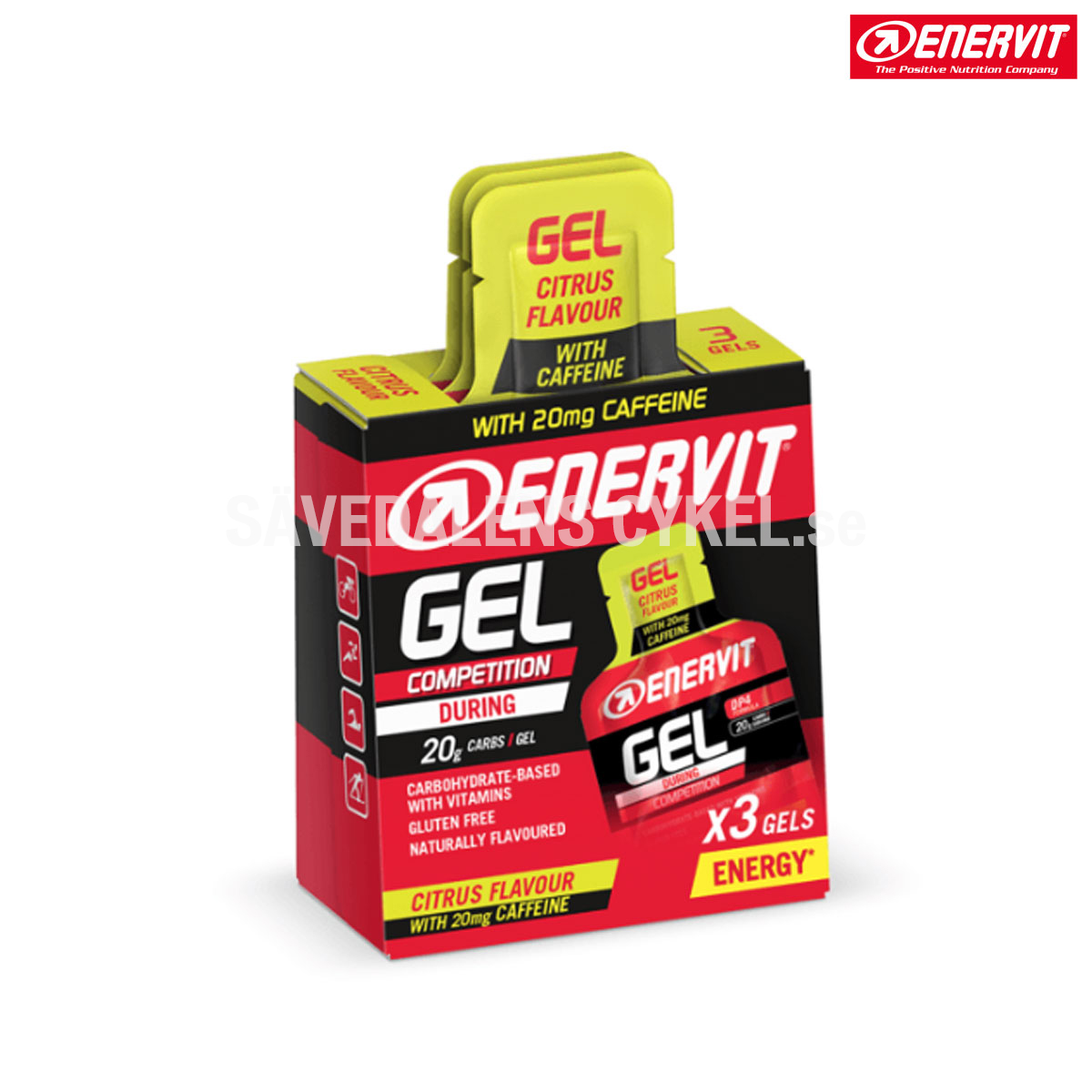ENERVIT Gel Competition Citrus 3-pack - 25 ml i gruppen ENERGITILLSKOTT hos Sävedalens Cykel - 1956 (1002644)