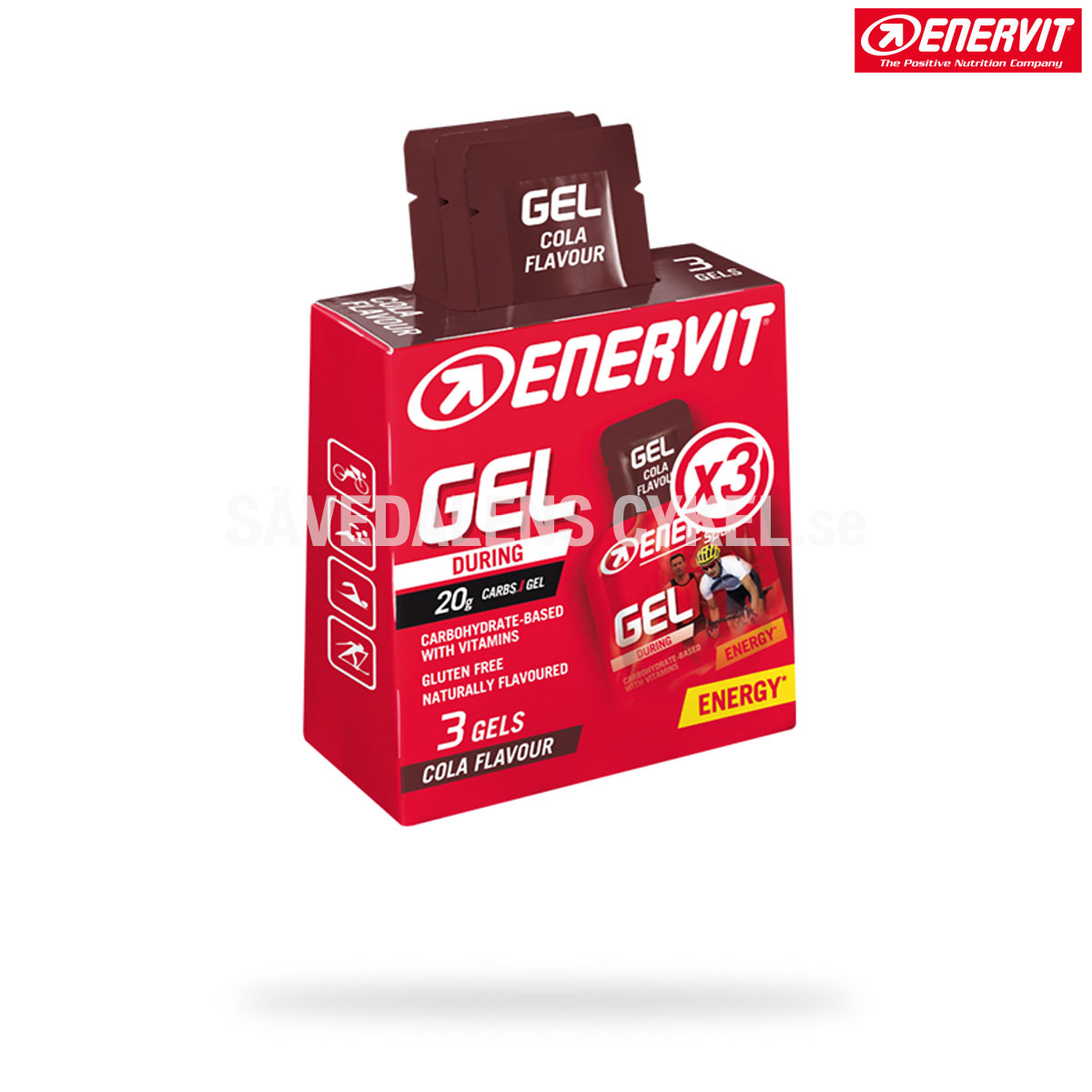 ENERVIT Gel Cola 3-pack - 25 ml i gruppen ENERGITILLSKOTT hos Sävedalens Cykel - 1956 (1003626)