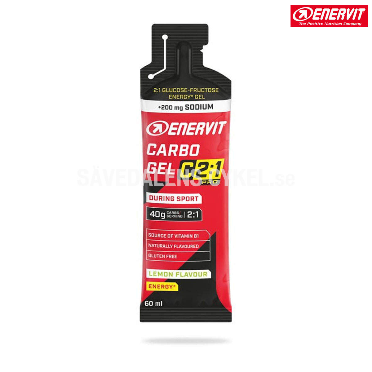 ENERVIT C2:1 Carbo Gel Lemon Sodium - 60 ml i gruppen ENERGITILLSKOTT hos Sävedalens Cykel - 1956 (1004113)