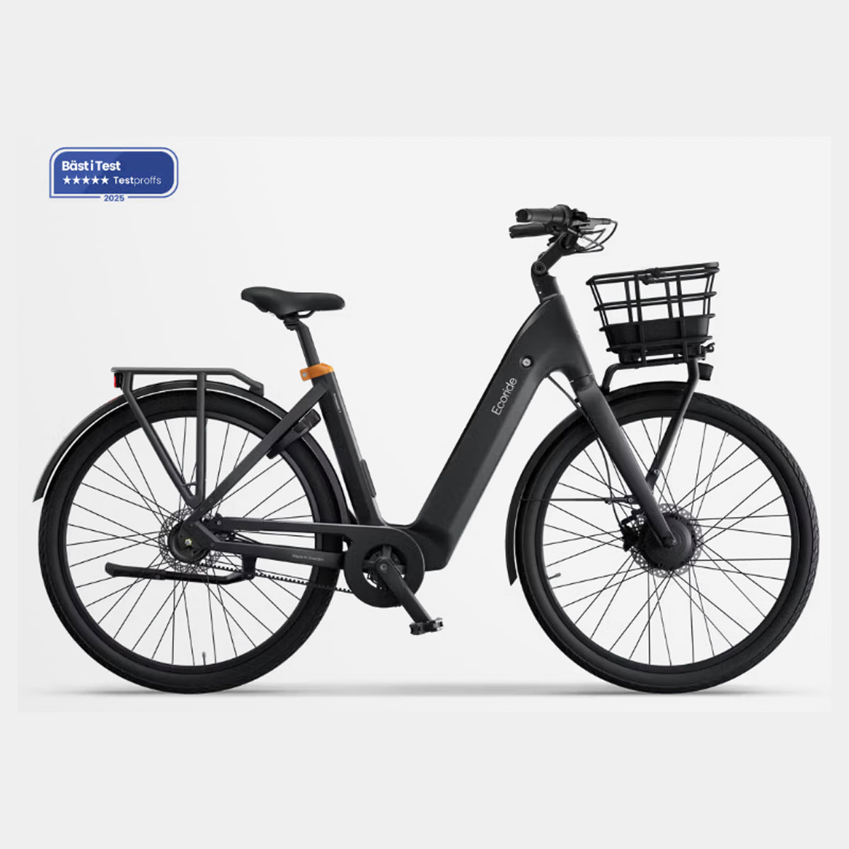 Ecoride Ambassador 4 Medium Svart Navmotor Rem Fotbroms i gruppen CYKLAR / ELCYKLAR hos Sävedalens Cykel - 1956 (101E-505-BK2M)