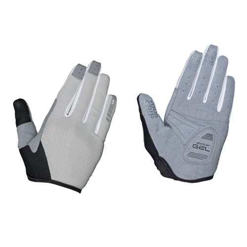 GripGrab Women's Shark Padded Full Finger Glove Grey i gruppen CYKELKLÄDER & UTRUSTNING / CYKLELKLÄDER / Handskar Långa / Dam hos Sävedalens Cykel - 1956 (104403-XSr)