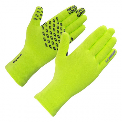 GripGrab Waterproof Knitted Thermal Glove Yellow Hi-Vis i gruppen CYKELKLÄDER & UTRUSTNING / CYKLELKLÄDER / Handskar Vinter hos Sävedalens Cykel - 1956 (107408-XSSr)