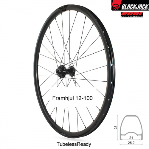 Framhjul 28 tum Ready GR DB Svart i gruppen CYKELDELAR / HJUL / HJUL FRAM / Racer hos Sävedalens Cykel - 1956 (18-635-138)