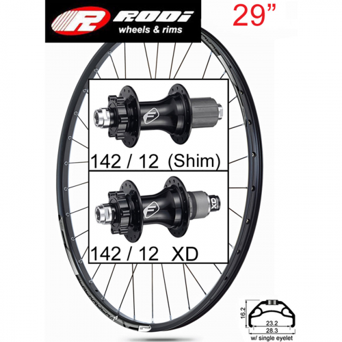 Bakhjul Blackrock 23 29 142mm 12mm 11-12del XD-Body 6 bult i gruppen CYKELDELAR / HJUL / HJUL FRAM / 29 tum hos Sävedalens Cykel - 1956 (18-635-979)