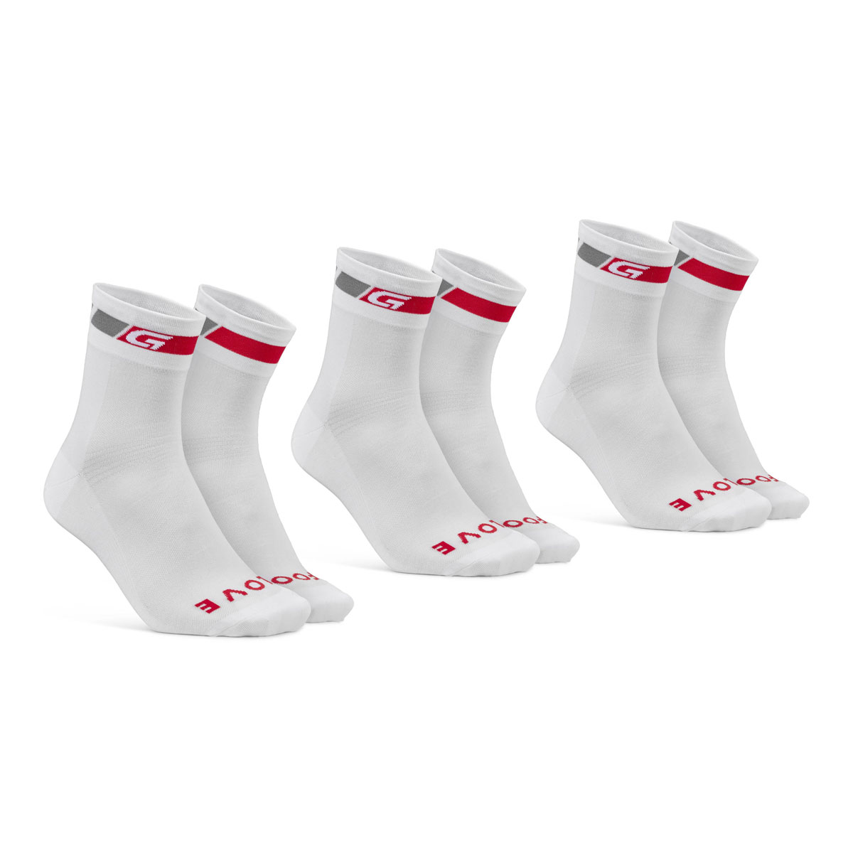 GripGrab Classic Regular Cut Sommarstrumpor 3-Pack White i gruppen CYKELKLÄDER & UTRUSTNING / CYKLELKLÄDER / Handskar Korta / Unisex hos Sävedalens Cykel - 1956 (301002-3841r)