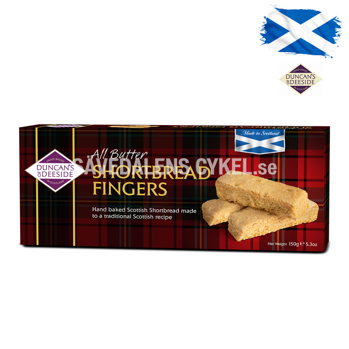 DUNCAN'S OF DEESIDE Fingers Shortbread - 150g i gruppen KOST/KROPP / DELI SHOP - DELIKATESSBUTIK hos Sävedalens Cykel - 1956 (36-000101)