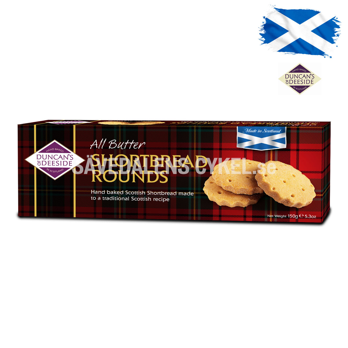 DUNCAN'S OF DEESIDE Rounds Shortbread - 150g i gruppen KOST/KROPP / DELI SHOP - DELIKATESSBUTIK hos Sävedalens Cykel - 1956 (36-000118)