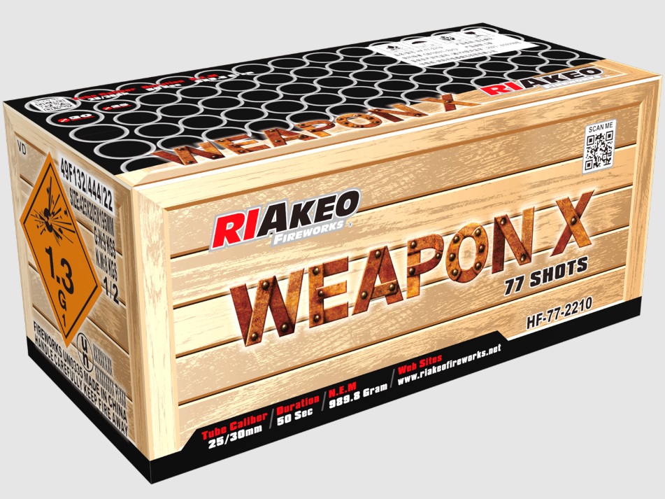 Riakeo Weapon X 77 Skott i gruppen FYRVERKERIER hos Sävedalens Cykel - 1956 (38566)