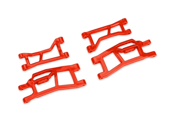 Traxxas Bärarmar Fram Set Röd Mini XRT, Mini Maxx (WideMaxx) i gruppen RC - RADIOSTYRT / RC RESERVDELAR hos Sävedalens Cykel - 1956 (4210725-RED)