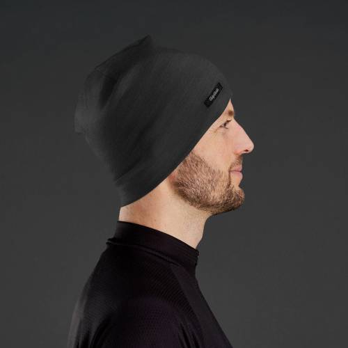 GripGrab Merino Polyfibre 50/50 Lightweight Beanie Black i gruppen CYKELKLÄDER & UTRUSTNING / CYKLELKLÄDER / Huvud hos Sävedalens Cykel - 1956 (504101-5457r)