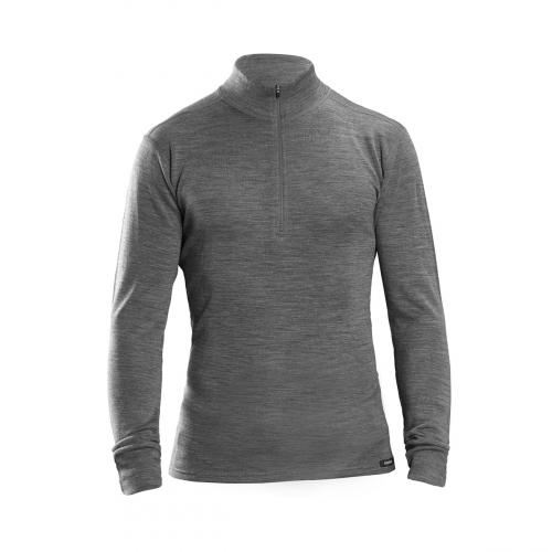 GripGrab Merino Bamboo 1/2 Zip Long Sleeve Base Layer Grey i gruppen CYKELKLÄDER & UTRUSTNING / BASE LAYERS hos Sävedalens Cykel - 1956 (602803-XSr)