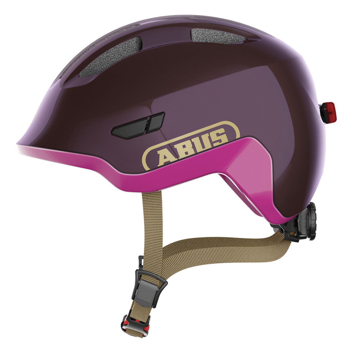 ABUS Hjälm Smiley 3.0 ACE LED Royal Purple - GRÖNT SPÄNNE i gruppen CYKELKLÄDER & UTRUSTNING / CYKELHJÄLM / Cykelhjälm Barn hos Sävedalens Cykel - 1956 (67712-4550r)