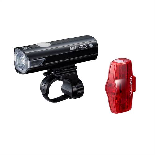 Cat Eye Lampkit Ampp400s &Viz100 (USB-C) i gruppen CYKELTILLBEHÖR / Belysning / Lampsats hos Sävedalens Cykel - 1956 (8901231)