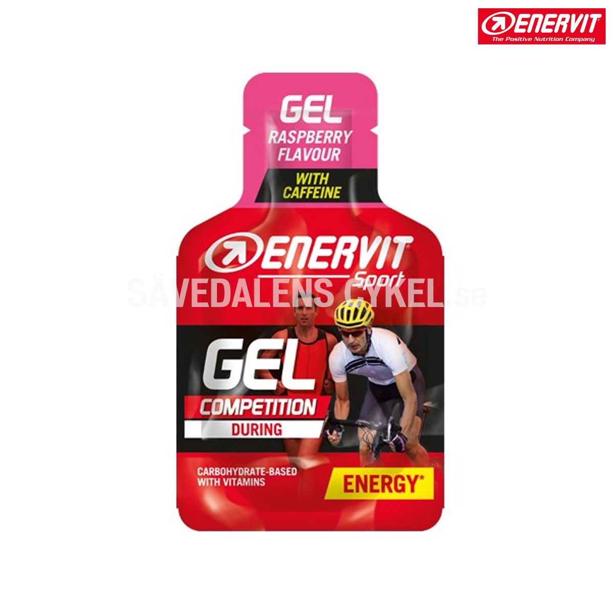 ENERVIT GEL Hallon Koffein - 25 ml i gruppen ENERGITILLSKOTT hos Sävedalens Cykel - 1956 (98333)