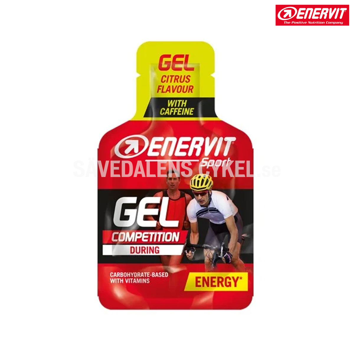 ENERVIT GEL Competition Citron Koffein - 25 ml i gruppen ENERGITILLSKOTT hos Sävedalens Cykel - 1956 (98613)