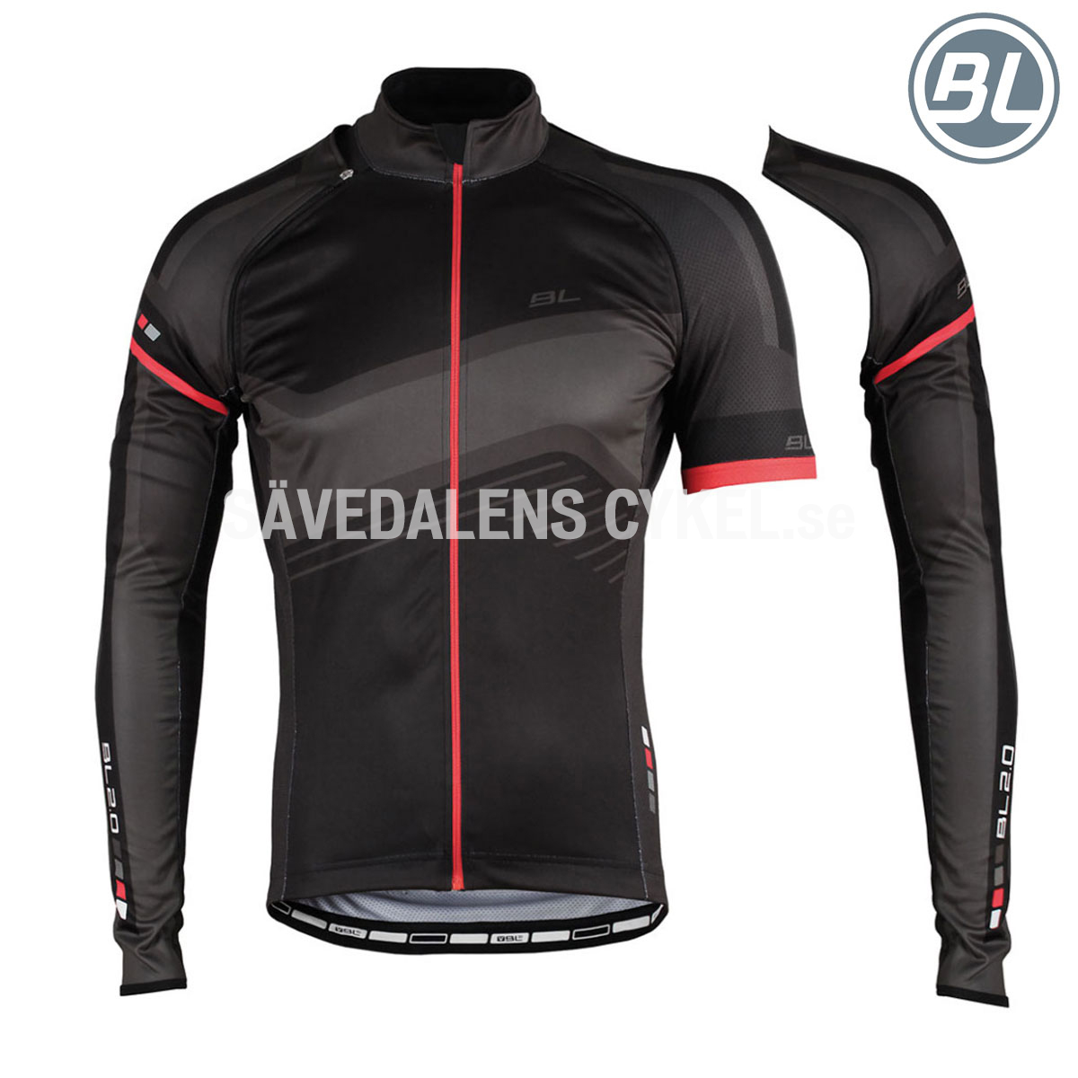 Dallas Long Detachable Sleeves Jersey Black i gruppen CYKELKLÄDER & UTRUSTNING / CYKLELKLÄDER / Tröja Lång Ärm / Unisex hos Sävedalens Cykel - 1956 (BL44516-001-Sr)