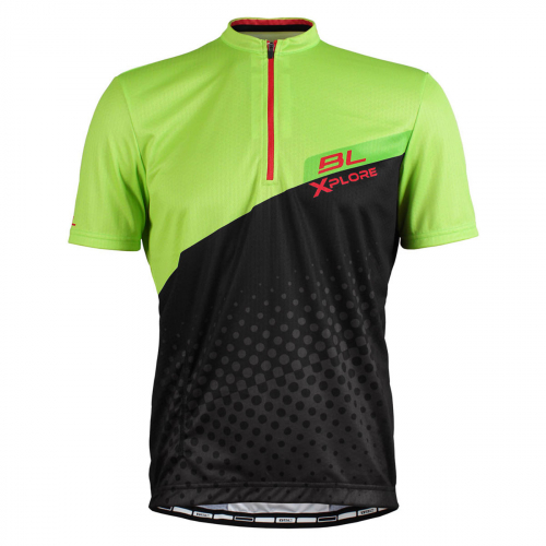 BL Coronos Short Sleeve Jersey Black/Green i gruppen CYKELKLÄDER & UTRUSTNING / CYKLELKLÄDER / Tröja Kort Ärm / Unisex hos Sävedalens Cykel - 1956 (BL44579-051-Sr)