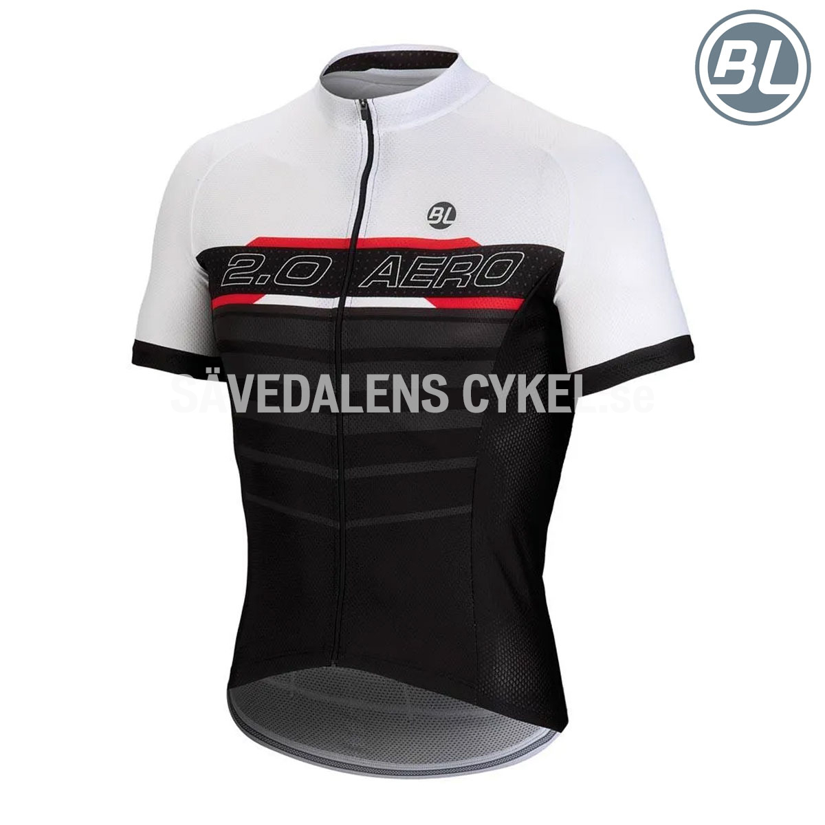 AERO 2.0 Jersey Short-sleeved Black/White XL i gruppen CYKELKLÄDER & UTRUSTNING / CYKLELKLÄDER / Tröja Kort Ärm / Dam hos Sävedalens Cykel - 1956 (BL44619-002-XLr)