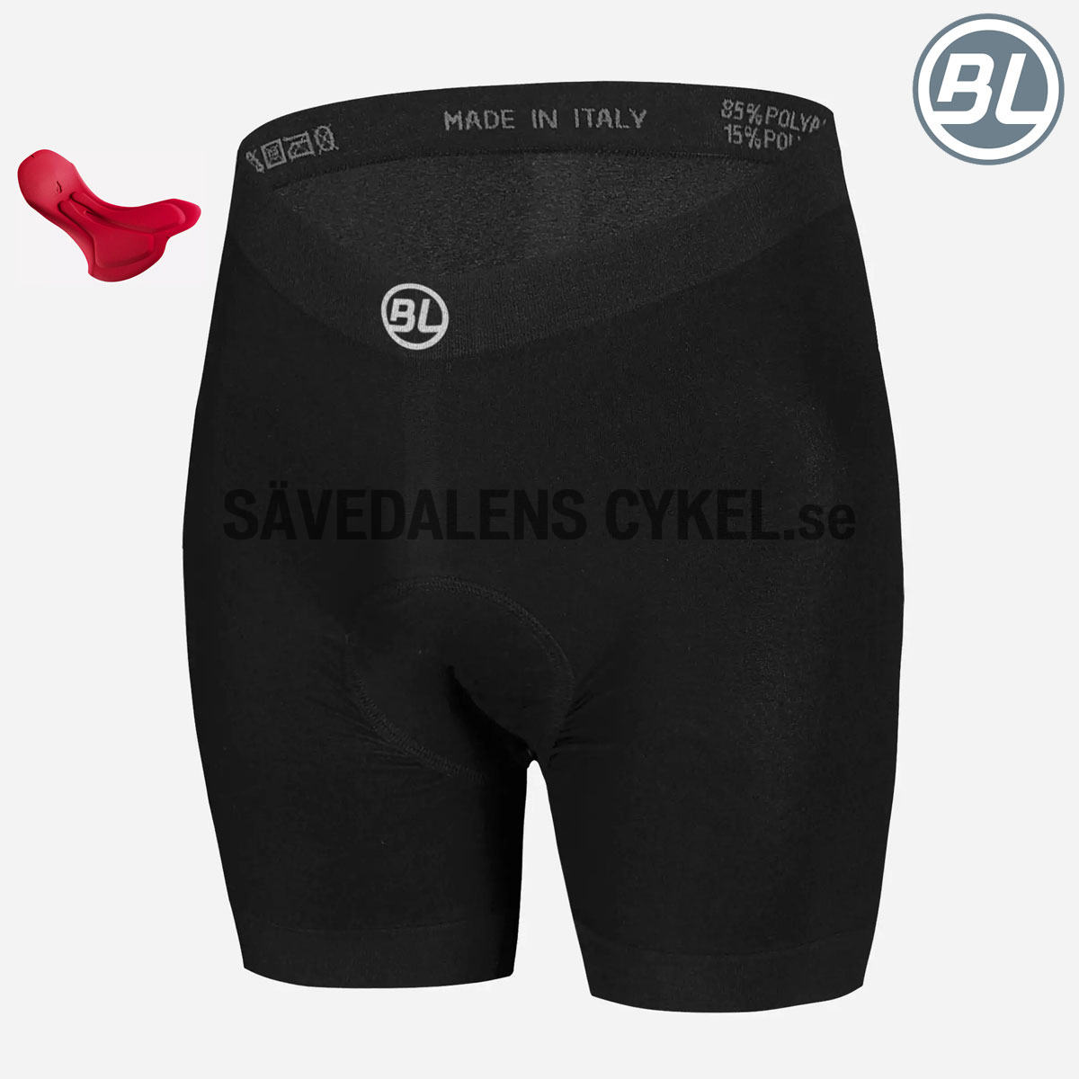 Cycling boxer SEGRETO S2 Black with TOURER pad i gruppen CYKELKLÄDER & UTRUSTNING / CYKLELKLÄDER / Byxa LVG / Unisex hos Sävedalens Cykel - 1956 (BL45112-001-XSSr)