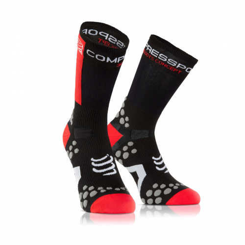 Compressport Racing Socks V2.1 Bike Hi Black/Red i gruppen OUTLET hos Sävedalens Cykel - 1956 (BSHV212-99RD-T1r)