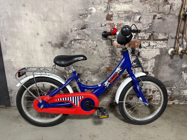 Puky 16 tum Sharky Blå Begagnad i gruppen CYKLAR / BEGAGNADE CYKLAR hos Sävedalens Cykel - 1956 (CBEG37)