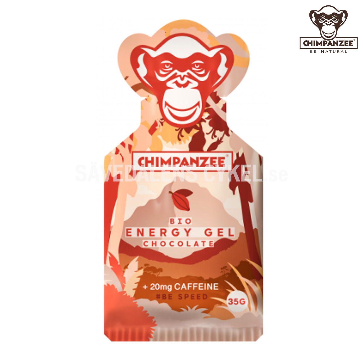 Chimpanzee Energy Gels Chocolate with Salt (30mg caffeine) 35g i gruppen ENERGITILLSKOTT hos Sävedalens Cykel - 1956 (CH10050GE)