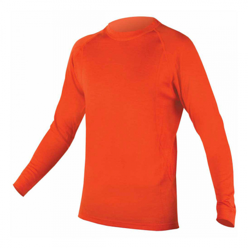 Endura Merino L/S Baselayer Orange i gruppen CYKELKLÄDER & UTRUSTNING / CYKLELKLÄDER / Underställ / Unisex hos Sävedalens Cykel - 1956 (E3029OR-Sr)