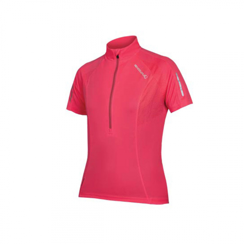 Endura Womens Xtract S/S Jersey Hi-Viz Pink i gruppen CYKELKLÄDER & UTRUSTNING / CYKLELKLÄDER / Tröja Kort Ärm / Dam hos Sävedalens Cykel - 1956 (E6061PV-XSr)