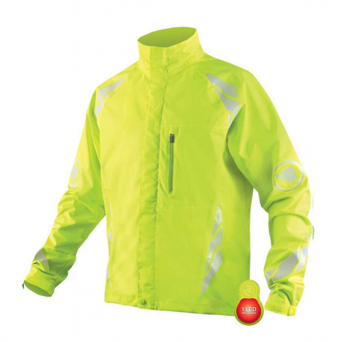 Endura DL Jacket Hi-Viz Yellow i gruppen CYKELKLÄDER & UTRUSTNING / CYKLELKLÄDER / Vind & Regn / Unisex hos Sävedalens Cykel - 1956 (E9076YV-Mr)