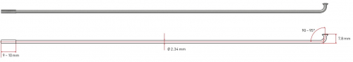 Eker Rostfri 2.34 mm 80 - 310 mm i gruppen CYKELDELAR / EKRAR hos Sävedalens Cykel - 1956 (EOSI-280r)