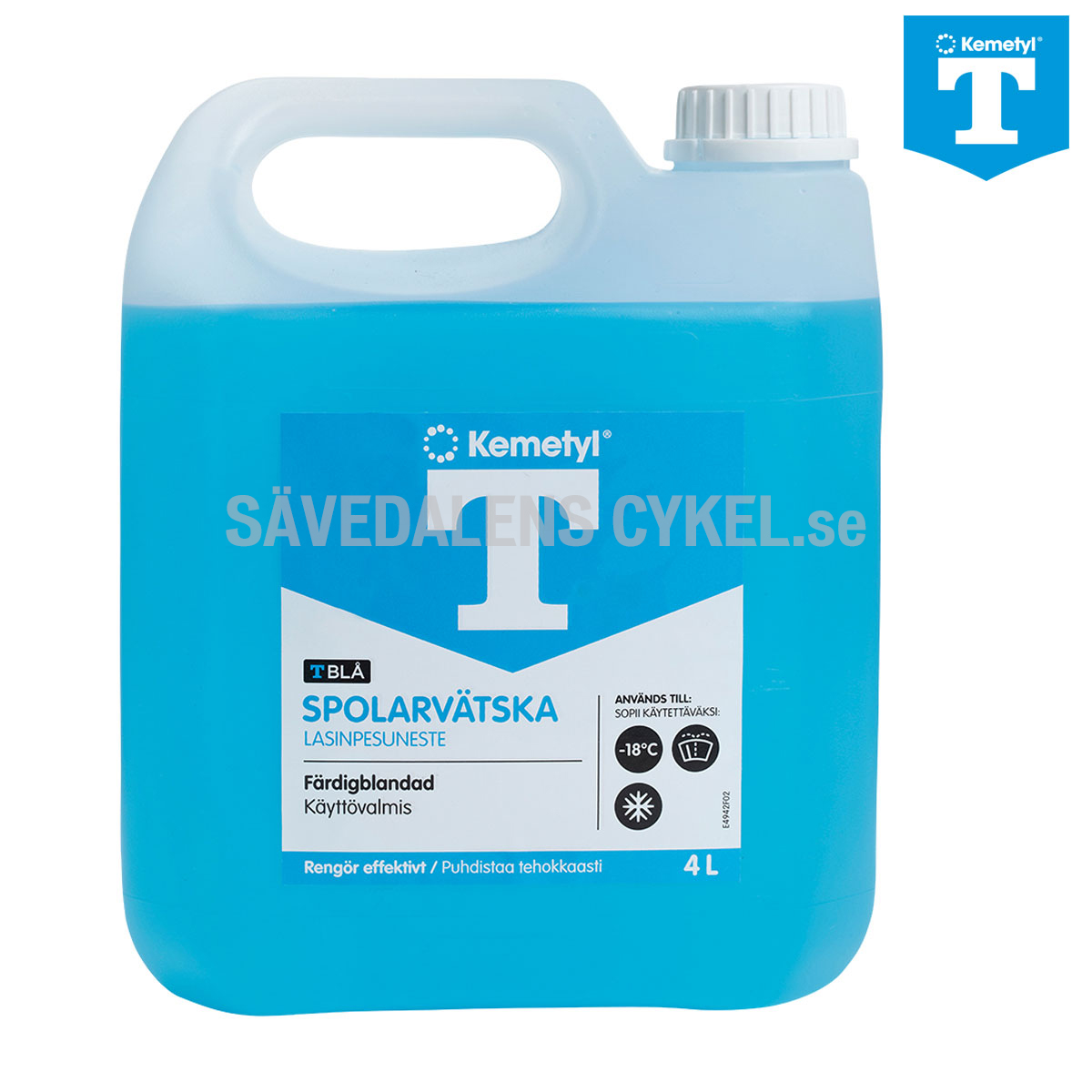 Spolarvätska Färdigblandad T-Blå 4 liter -18°C - KEMETYL i gruppen BILVÅRD hos Sävedalens Cykel - 1956 (HM-3023125)