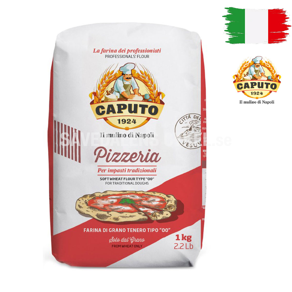 CAPUTO Farina ”00” Pizzeria Mulino - 1kg i gruppen KOST/KROPP / DELI SHOP - DELIKATESSBUTIK hos Sävedalens Cykel - 1956 (IL-1130)