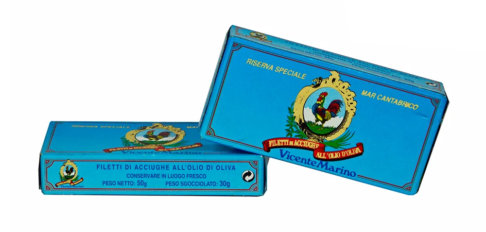 Filetto Acciughe del Mar in olio di oliva Sardellfileér i olivolja Marino 50 g i gruppen KOST/KROPP / DELI SHOP - DELIKATESSBUTIK hos Sävedalens Cykel - 1956 (IL-13972)
