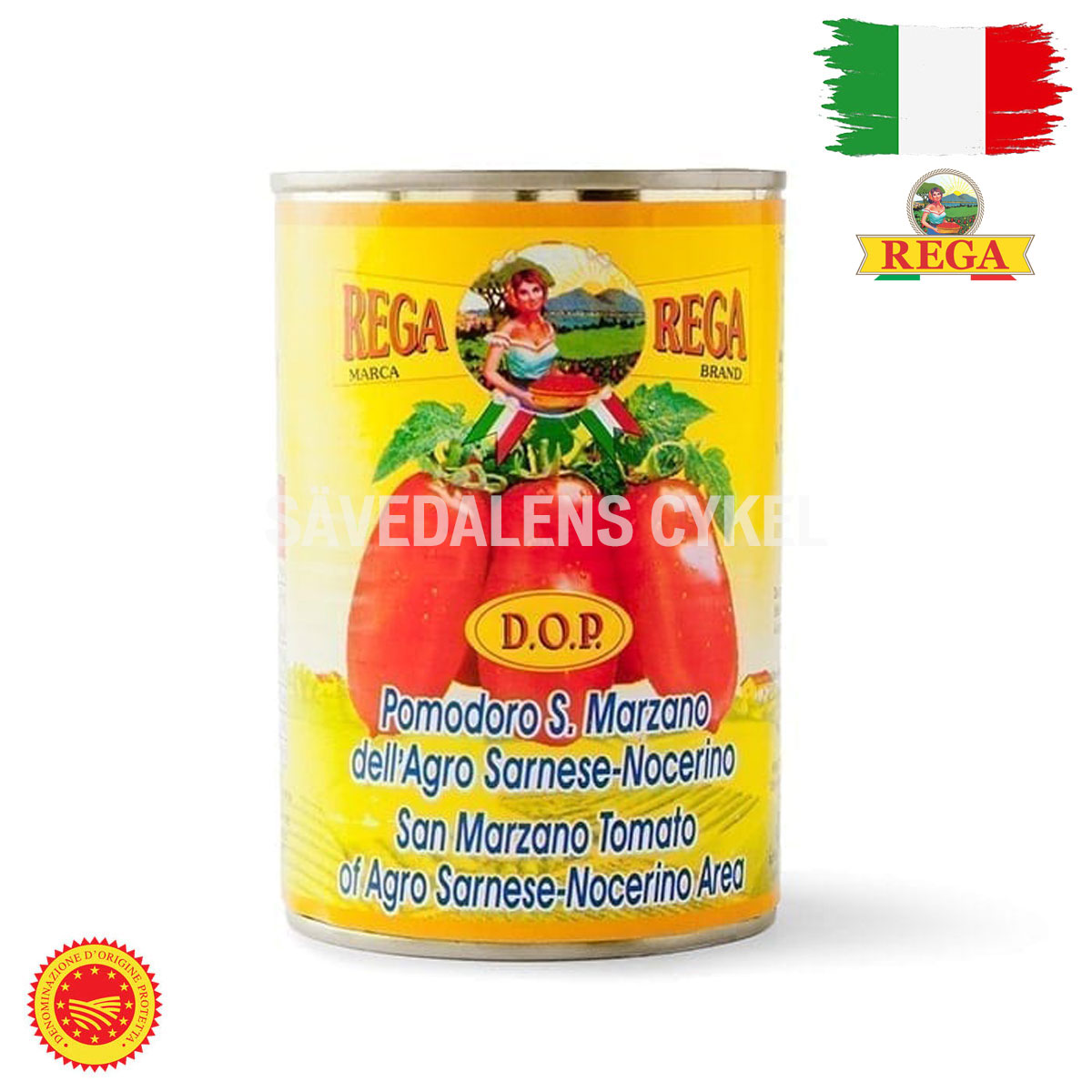 DOP REGA Pelati San Marzano (hela skalade tomater) - 400g i gruppen KOST/KROPP / DELI SHOP - DELIKATESSBUTIK hos Sävedalens Cykel - 1956 (IL-203054)