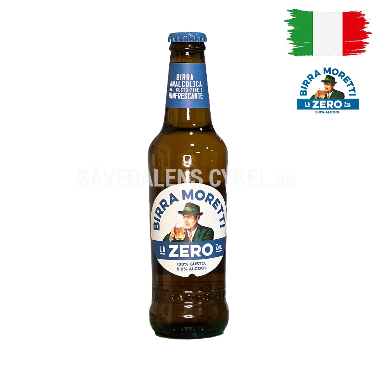 BIRRA MORETTI ZERO 0.0% - 33 cl / styck i gruppen KOST/KROPP / DELI SHOP - DELIKATESSBUTIK hos Sävedalens Cykel - 1956 (IL-905)