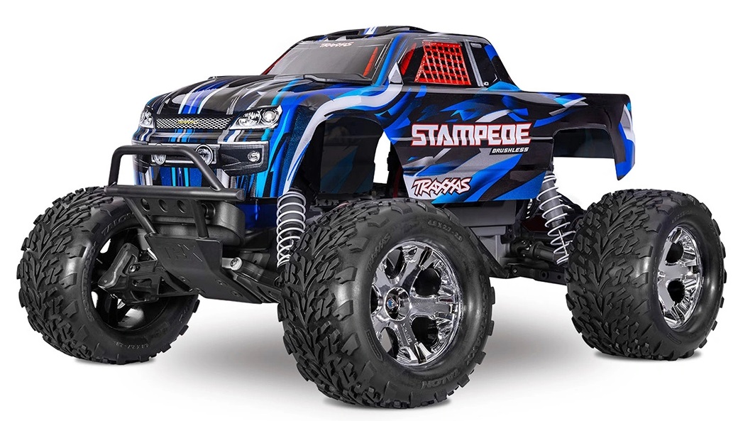 Traxxas Stampede 2WD 1/10 RTR TQ BL-2s HD Blå i gruppen RC - RADIOSTYRT / MONSTER TRUCK hos Sävedalens Cykel - 1956 (TRX36354-4-Blue)