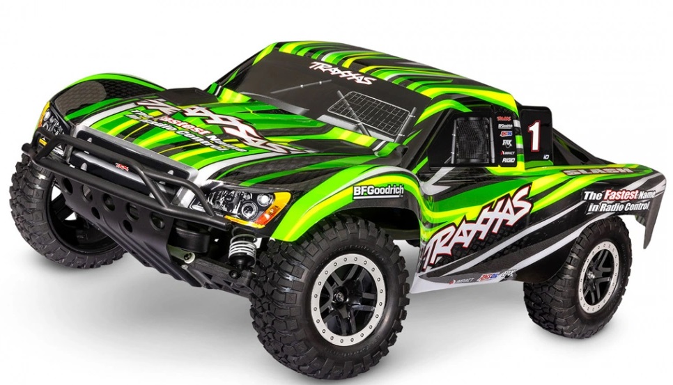 Traxxas Slash 2WD 1/10 RTR TQ Grön EHD Clipless USB - Med Batteri/Laddare i gruppen RC - RADIOSTYRT / RADIOSTYRDA BILAR hos Sävedalens Cykel - 1956 (TRX58234-8-GRN)