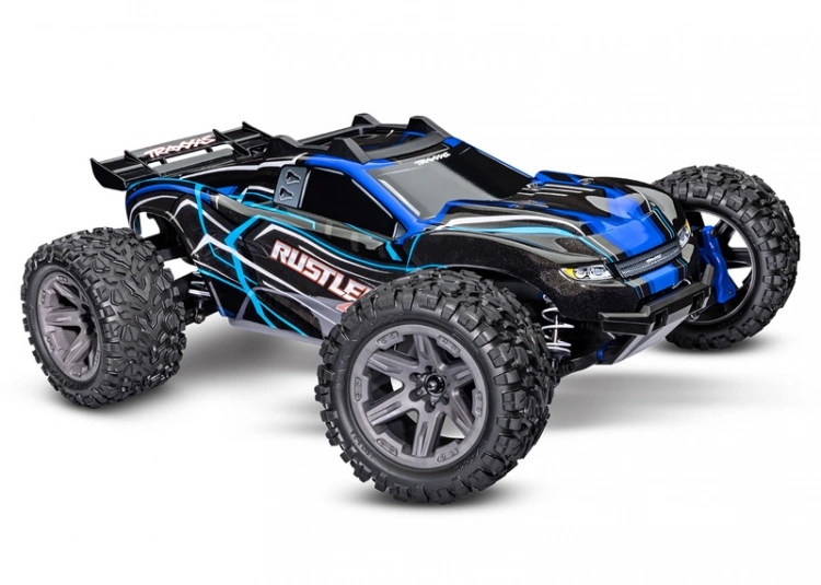 Traxxas Rustler 4x4 BL-2s 1/10 RTR TQ Blå i gruppen RC - RADIOSTYRT / RADIOSTYRDA BILAR hos Sävedalens Cykel - 1956 (TRX67164-4-BLUE)