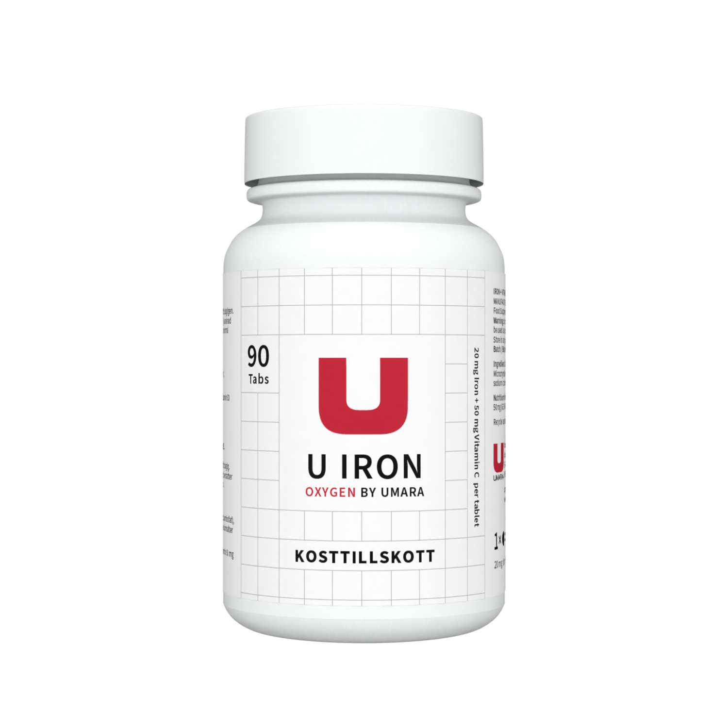 Umara U Iron Järnbisglycinat 20 mg + 50 mg Vitamin C i gruppen ENERGITILLSKOTT hos Sävedalens Cykel - 1956 (U-10000)