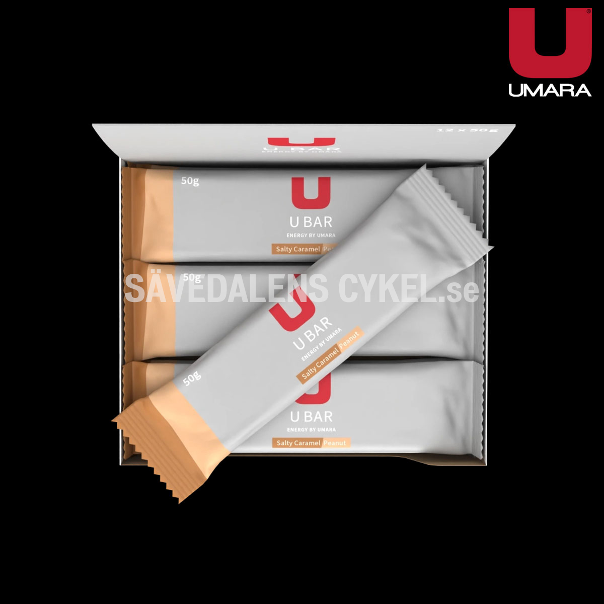 UMARA Salty Bar Caramel Peanut (50g) 12-PACK i gruppen ENERGITILLSKOTT hos Sävedalens Cykel - 1956 (U-20010)