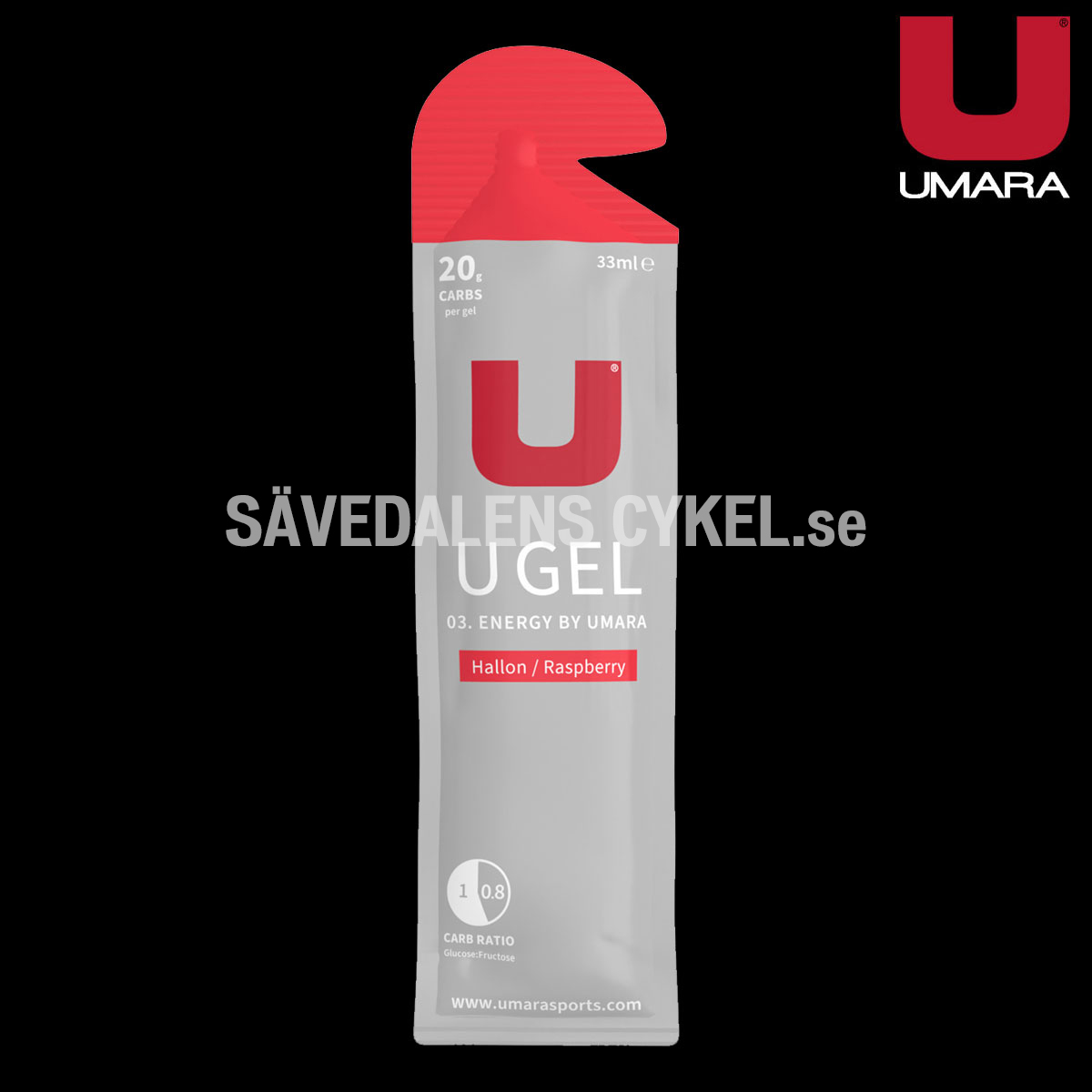 UMARA Gel Hallon (20g Carbs) i gruppen ENERGITILLSKOTT hos Sävedalens Cykel - 1956 (U-26132)