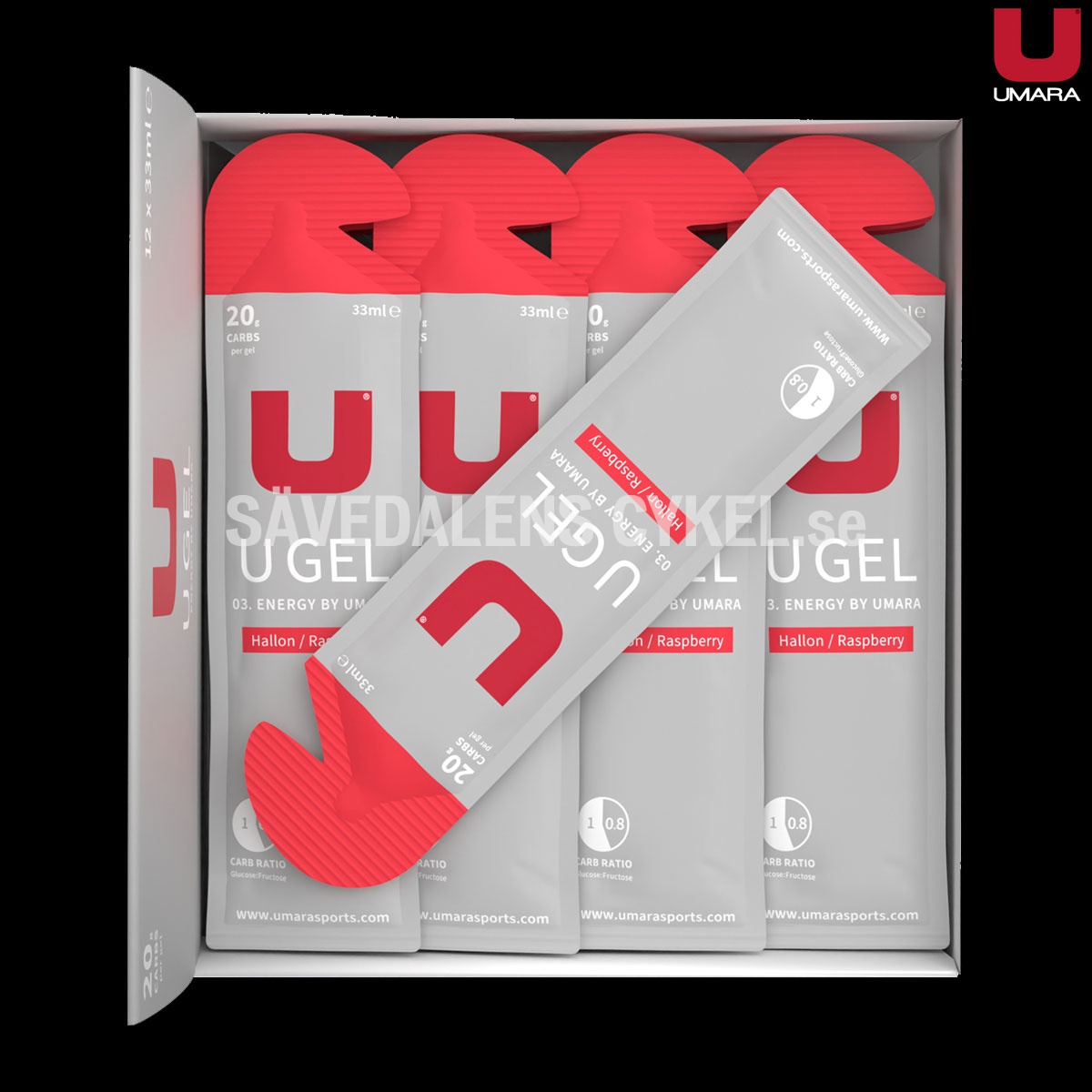 UMARA Gel Hallon (20g Carbs) 12-PACK i gruppen ENERGITILLSKOTT hos Sävedalens Cykel - 1956 (U-26135)