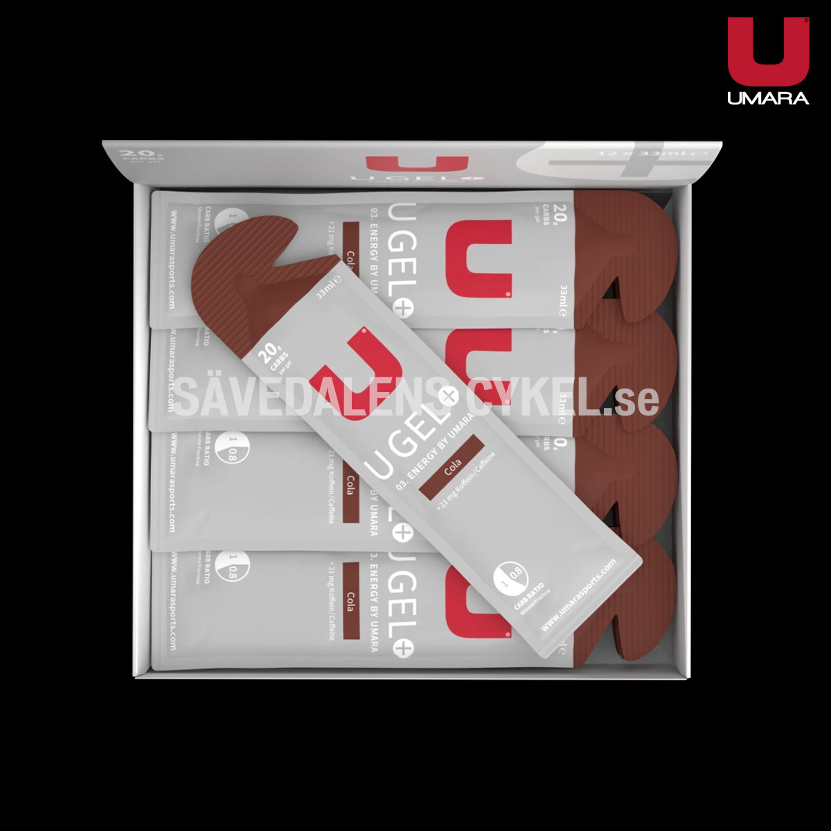 UMARA Gel Cola+koffein (20g Carbs) 12-PACK i gruppen ENERGITILLSKOTT hos Sävedalens Cykel - 1956 (U-26136)