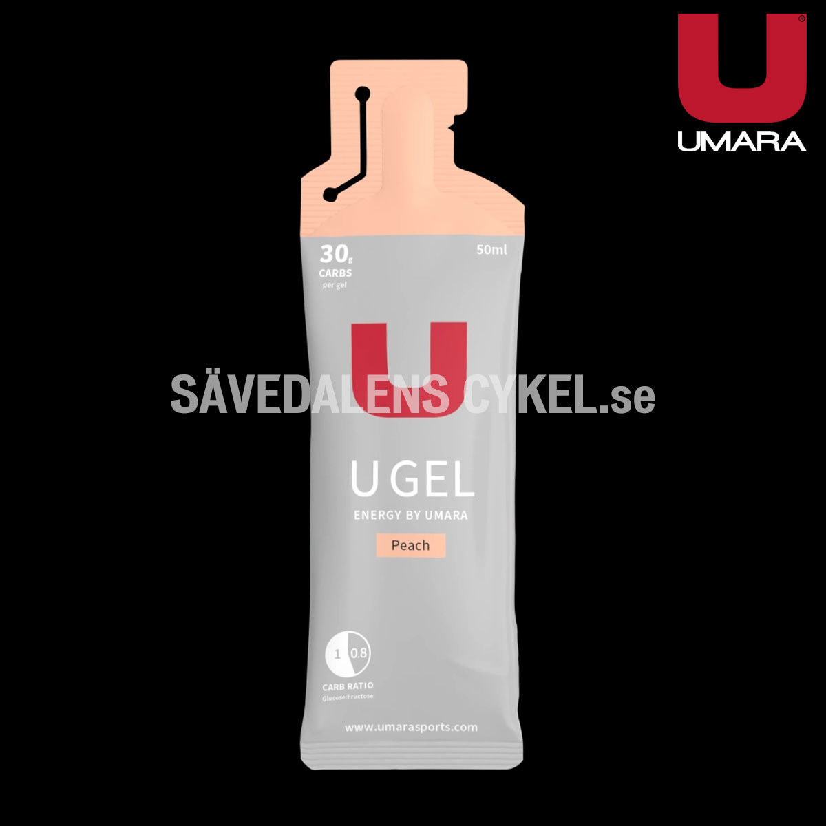 UMARA Gel Persika (30g Carbs) i gruppen ENERGITILLSKOTT hos Sävedalens Cykel - 1956 (U-26236)