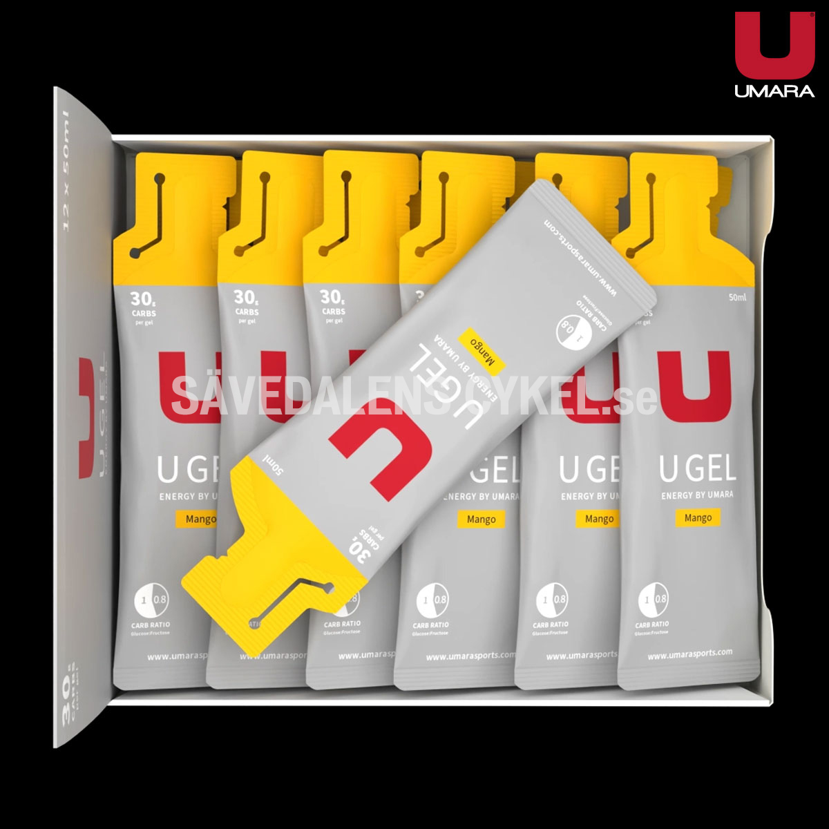 UMARA Gel Mango (30g Carbs) 12-PACK i gruppen ENERGITILLSKOTT hos Sävedalens Cykel - 1956 (U-26278)