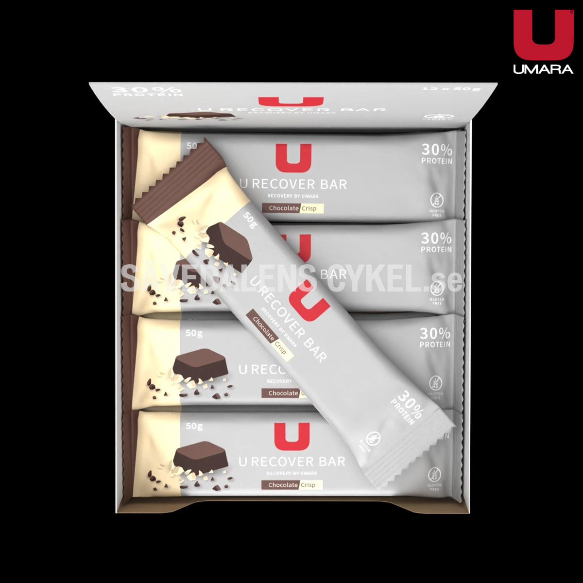 UMARA Recover Chocolate Crisp Proteinbar (50g) 12-PACK i gruppen ENERGITILLSKOTT hos Sävedalens Cykel - 1956 (U-31011)