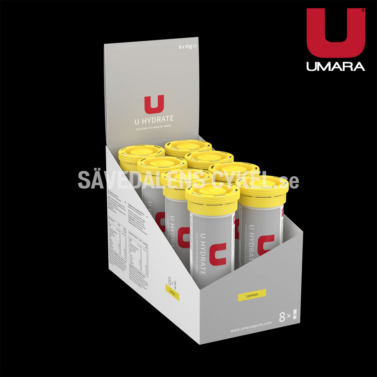 UMARA Hydrate Citron (10st) 8-PACK i gruppen ENERGITILLSKOTT hos Sävedalens Cykel - 1956 (U-50140)