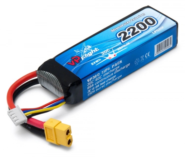 Vapex Batteri 3S 11,1V 2200mAh 30C XT60-kontakt i gruppen RC - RADIOSTYRT / BATTERI & BATTERILADDARE hos Sävedalens Cykel - 1956 (VPLP020FXT)