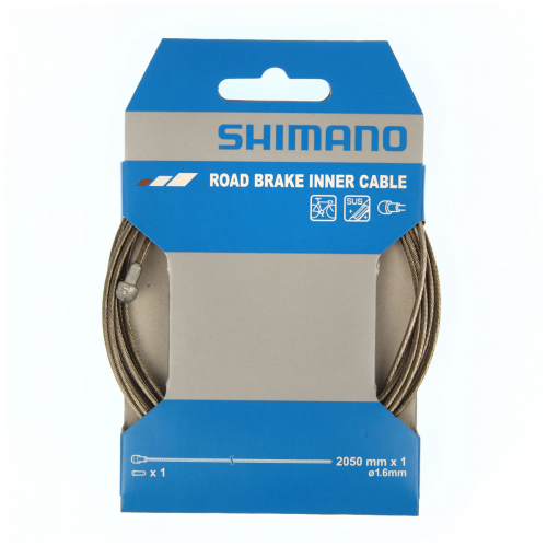 Shimano Bromsvajer Racer Rostfri 1.6x2050mm i gruppen CYKELDELAR / VAJER/HÖLJE BROMS & VÄXEL hos Sävedalens Cykel - 1956 (Y80098330)