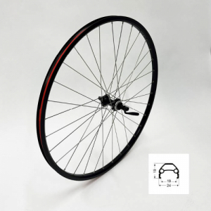 Skeppshult Framhjul 28 tum Svart Centerlock